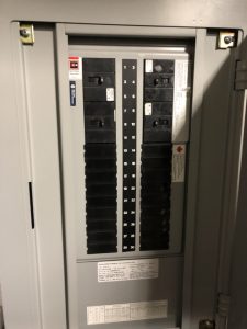 Arc flash hazard awareness image for electrical panel safety
