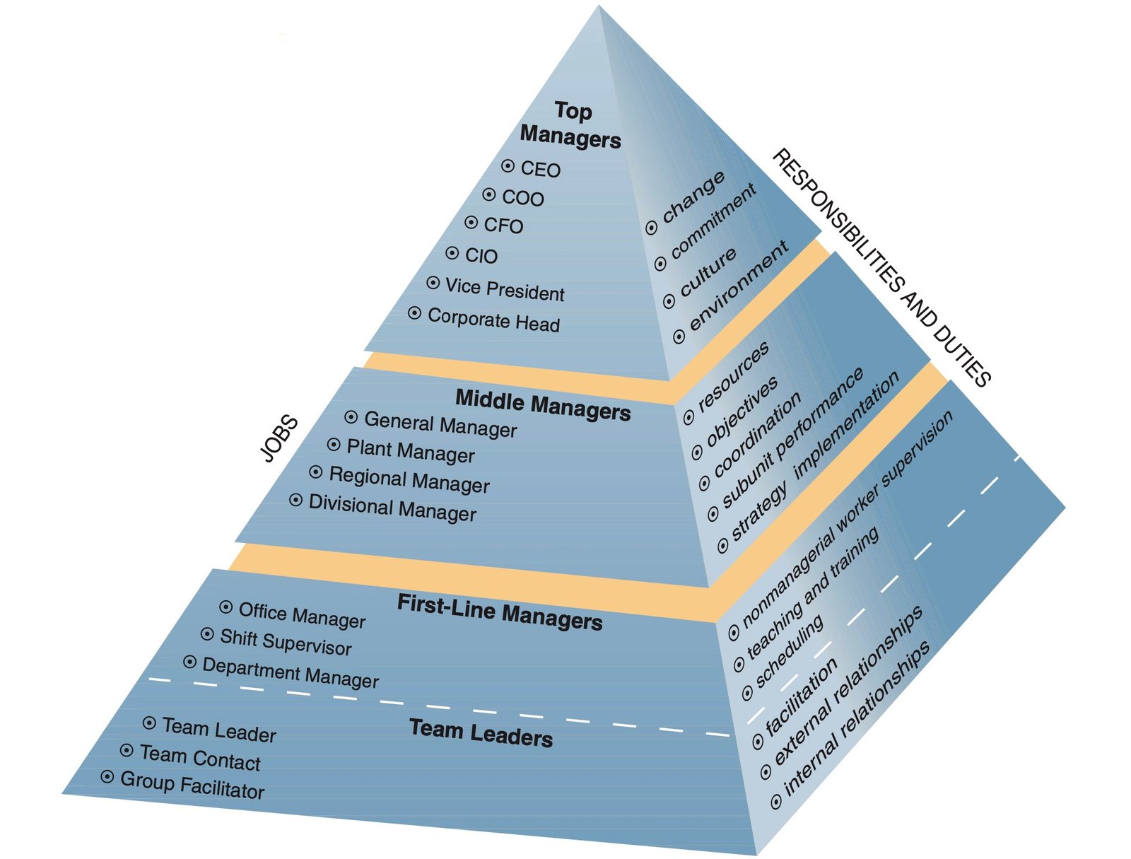 Jobs And Responsibilities Of Four Kinds Of Managers Enhancing Your 