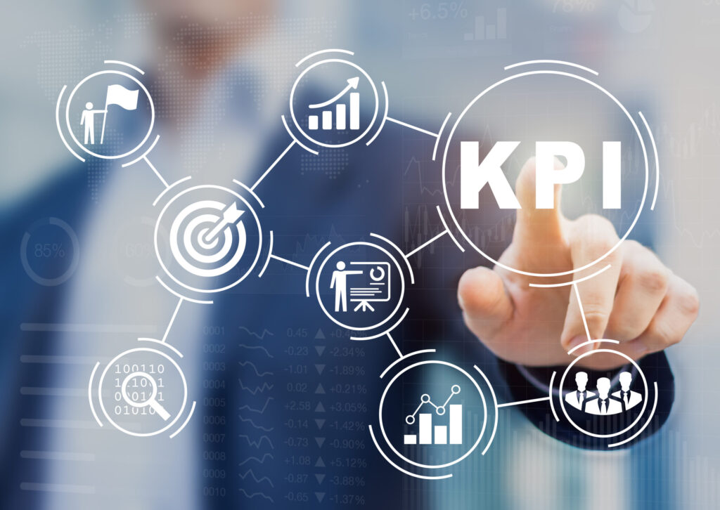 Manufacturing KPI dashboard with metrics targets and performance indicators