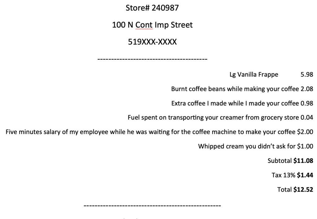 What if your morning coffee receipt looked like this?